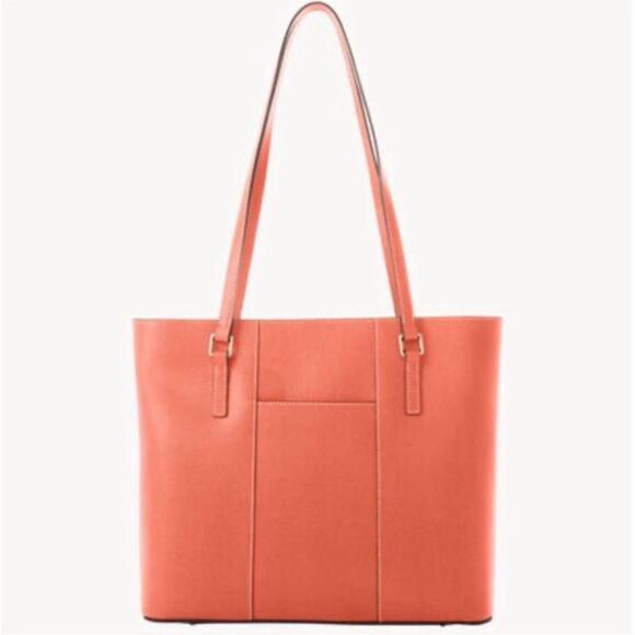 Dooney & Bourke Saffiano Lexington in Coral New with Tags - Picture 6 of 13